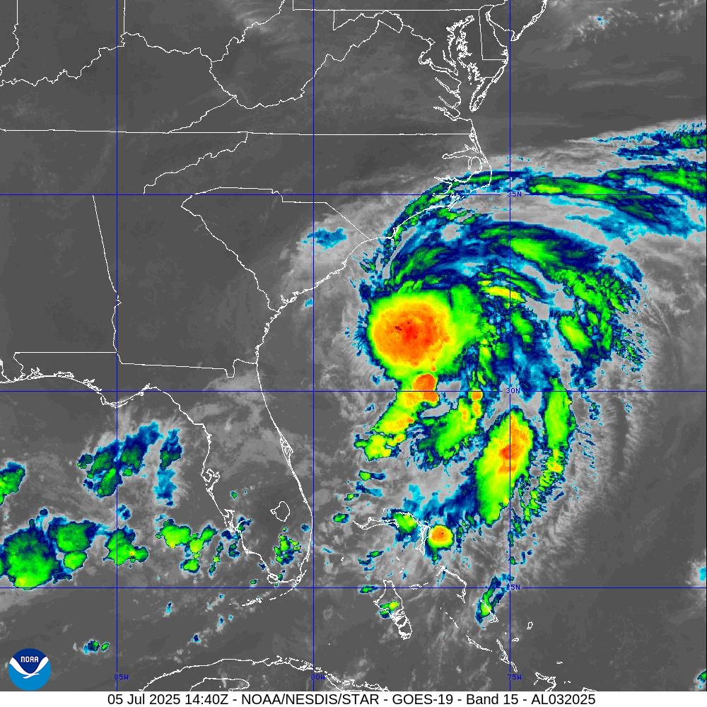 Tropical Storm Warning Extended to Surf City, North Carolina – Conditions Expected to Begin Later Today