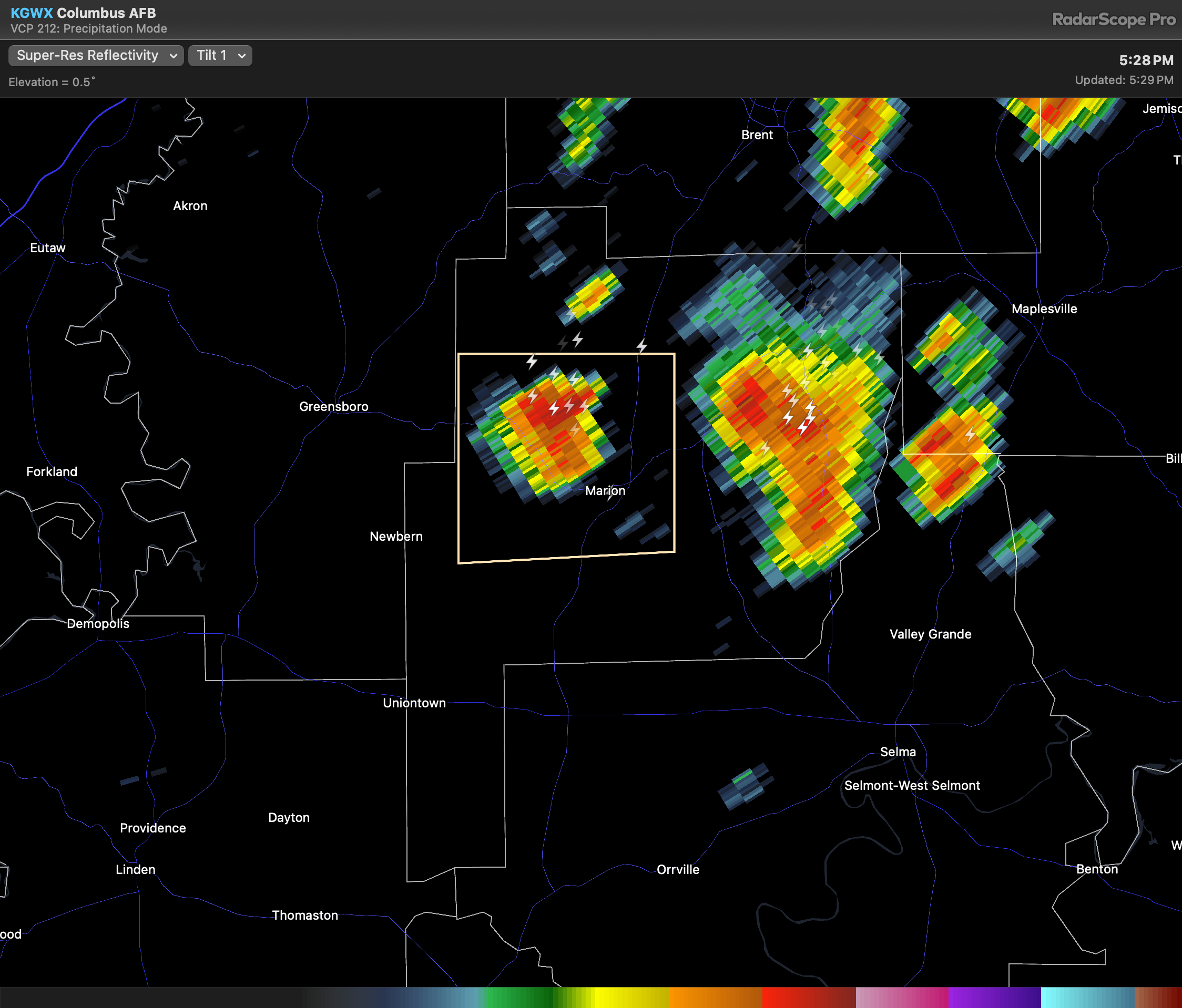 Strong Thunderstorm to Impact Northwestern Perry County Through 6:00 PM CDT