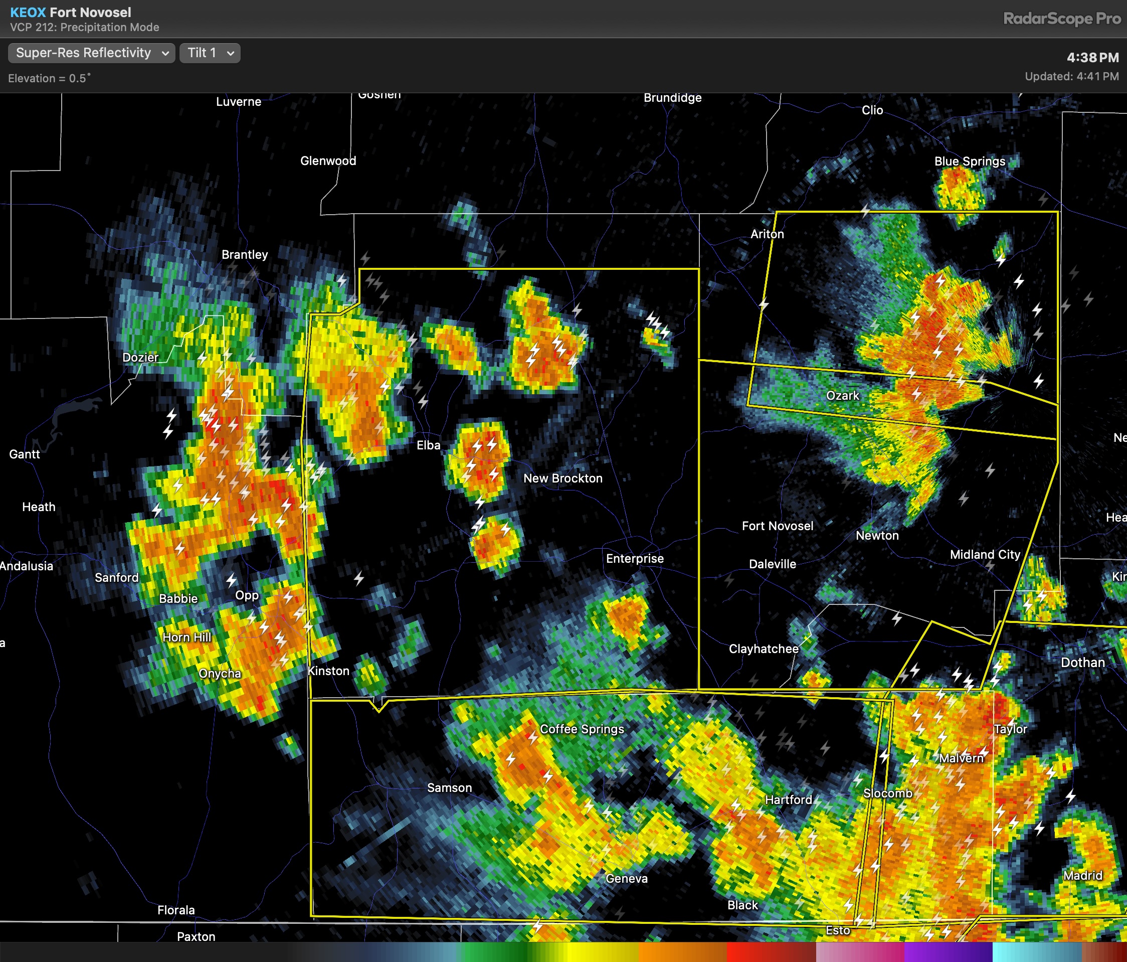 Severe T-Storm Warning for Coffee Co. Until 5:30 PM