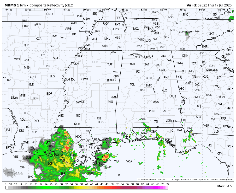 Hot, Humid Summer Days; A Few Spotty Showers/Storms