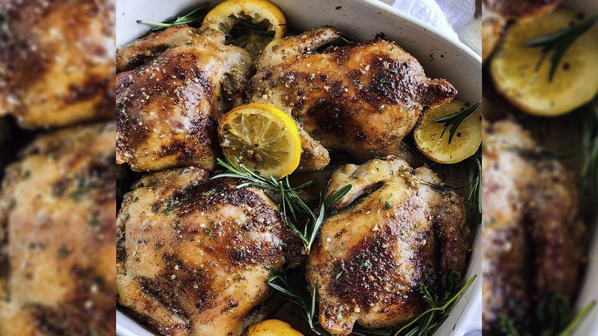 Recipe: Oven Roasted Lemon Garlic & Parmesan Cornish Hens