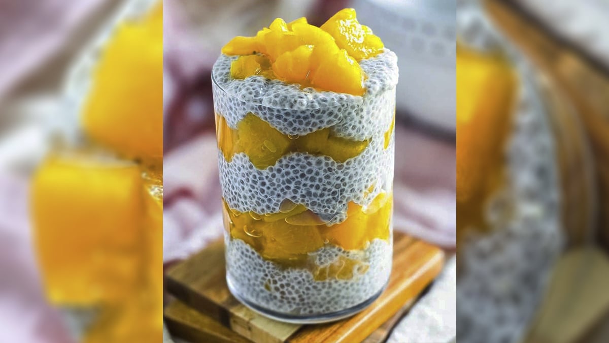 Recipe: Peaches & Cream Chia Pudding