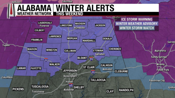 Ice Storm Warning For NW Alabama; Severe Storms Possible For South ...