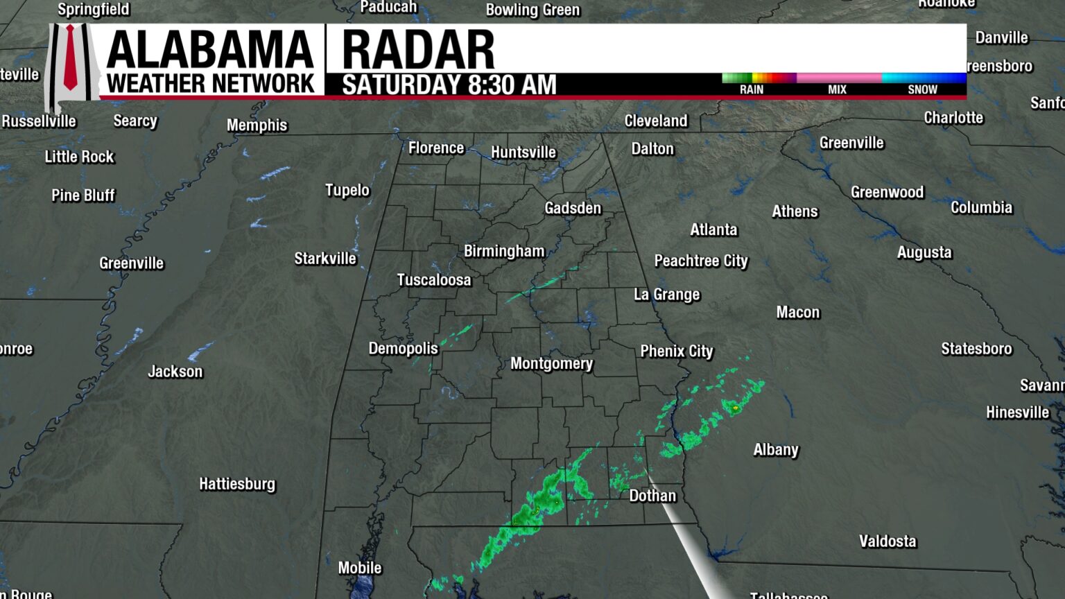 Colder Today, Rainy South | Alabama Weather Network