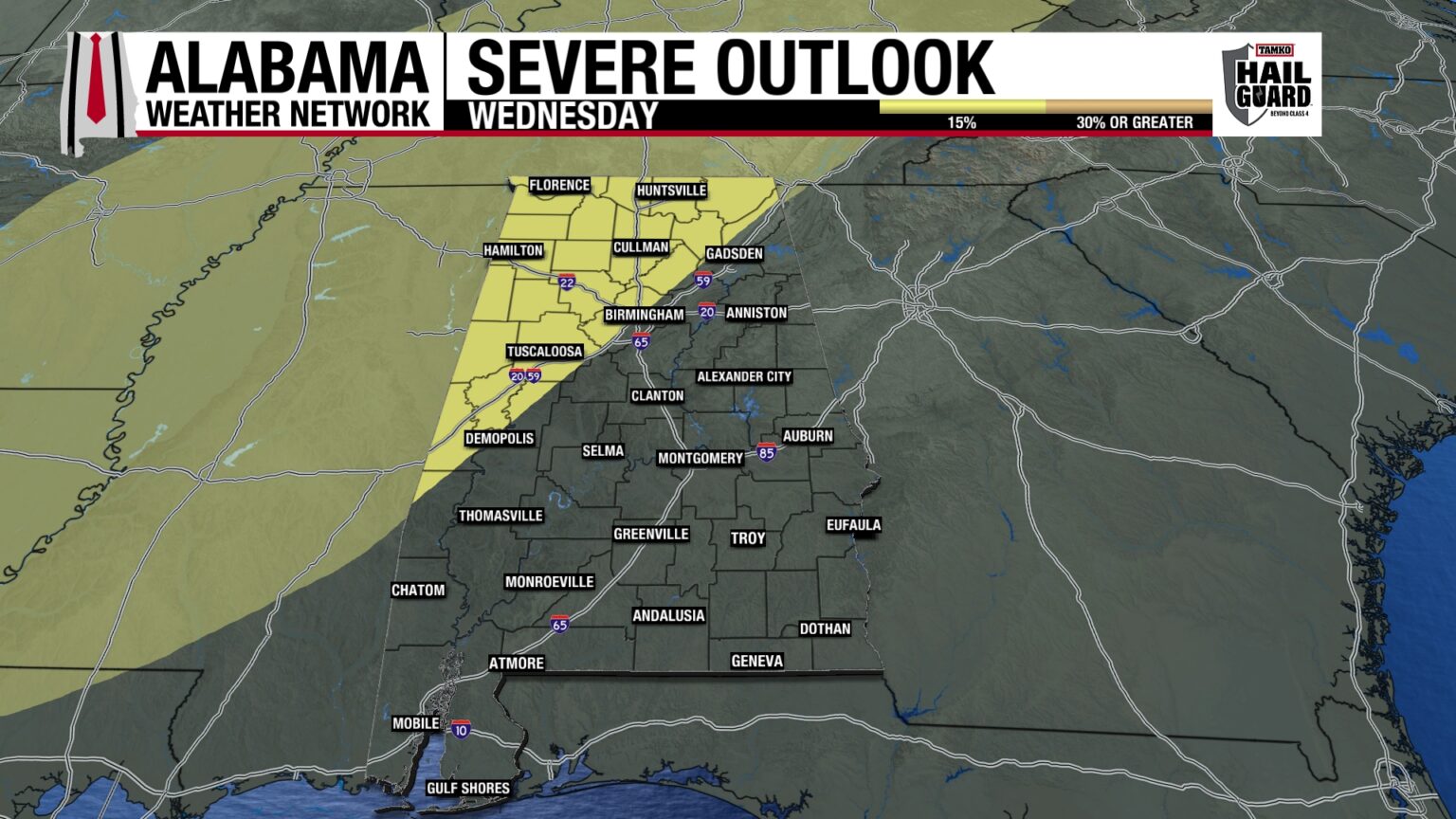 Scattered Showers/Storms Today | Alabama Weather Network