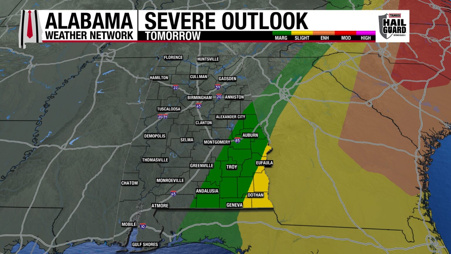 Severe Weather Tonight Brings Cold Tomorrow | Alabama Weather Network
