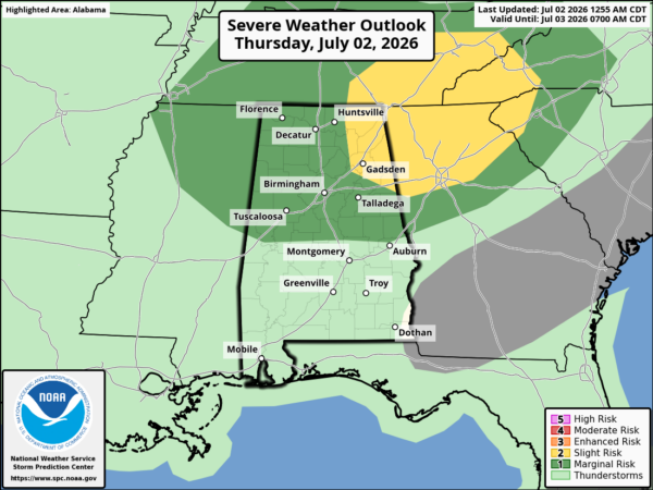 Hot And Humid; Scattered Afternoon Storms | Alabama Weather Network