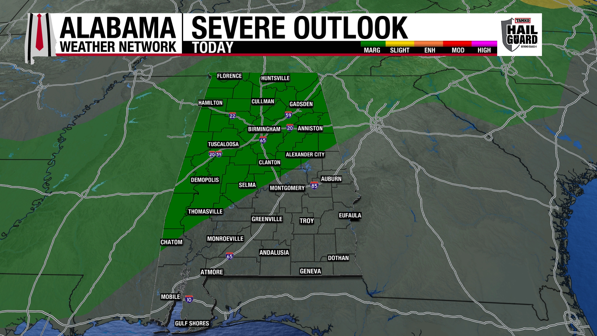 Scattered Showers Statewide Today