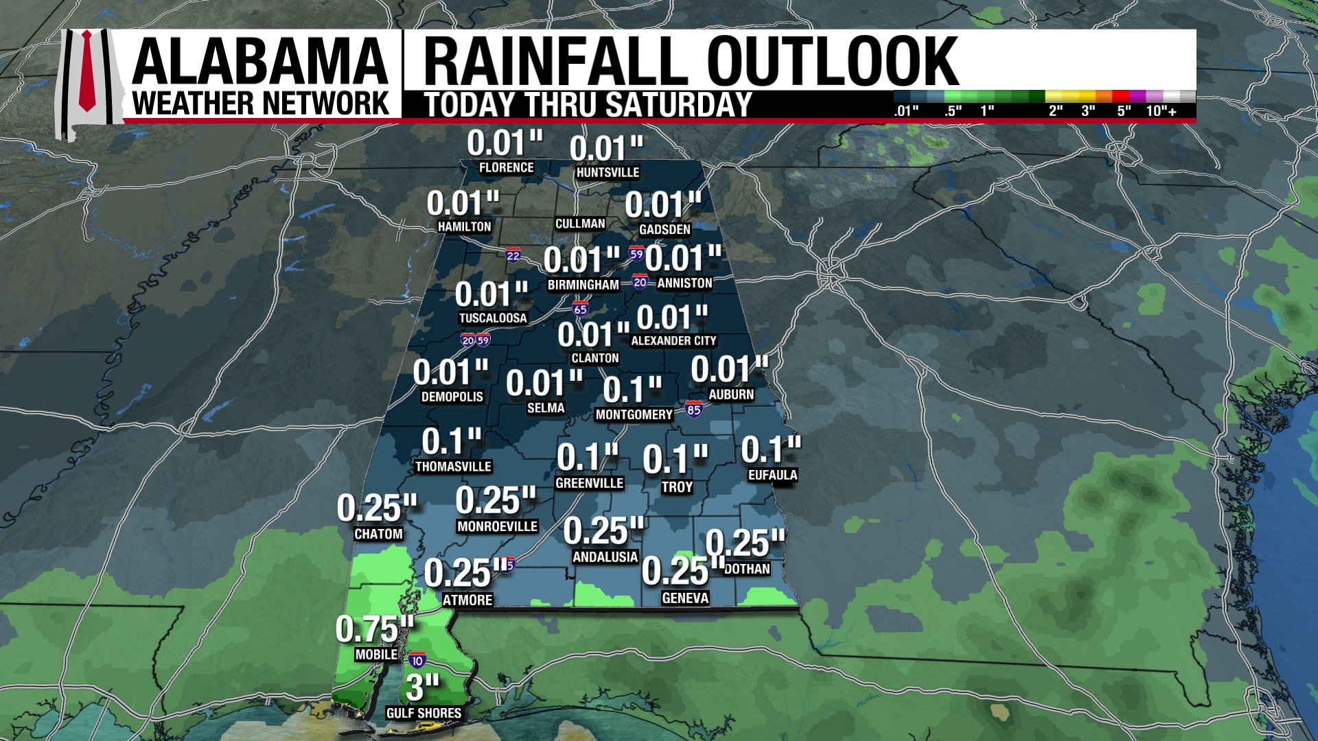 Drier Week Ahead, Showers South Today