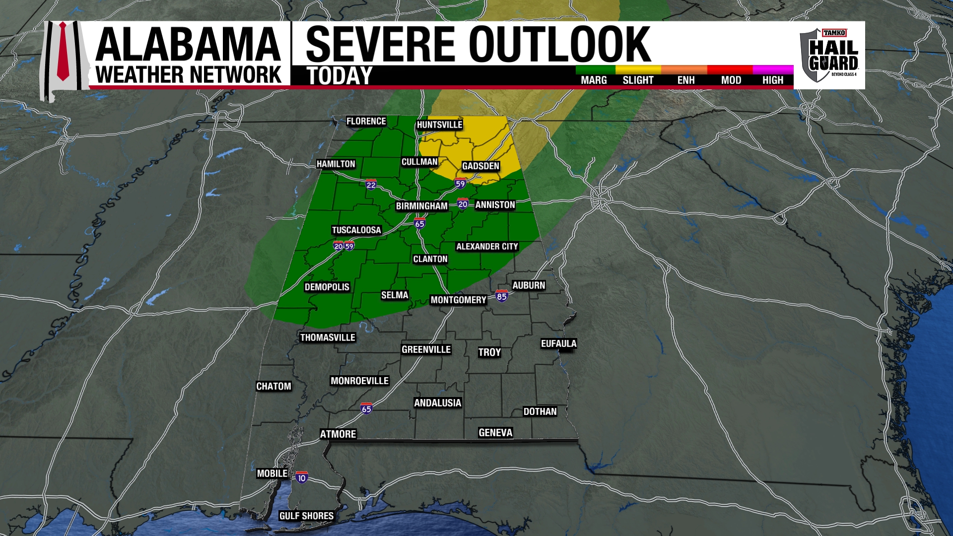 Scattered Showers Today, Storms Tonight