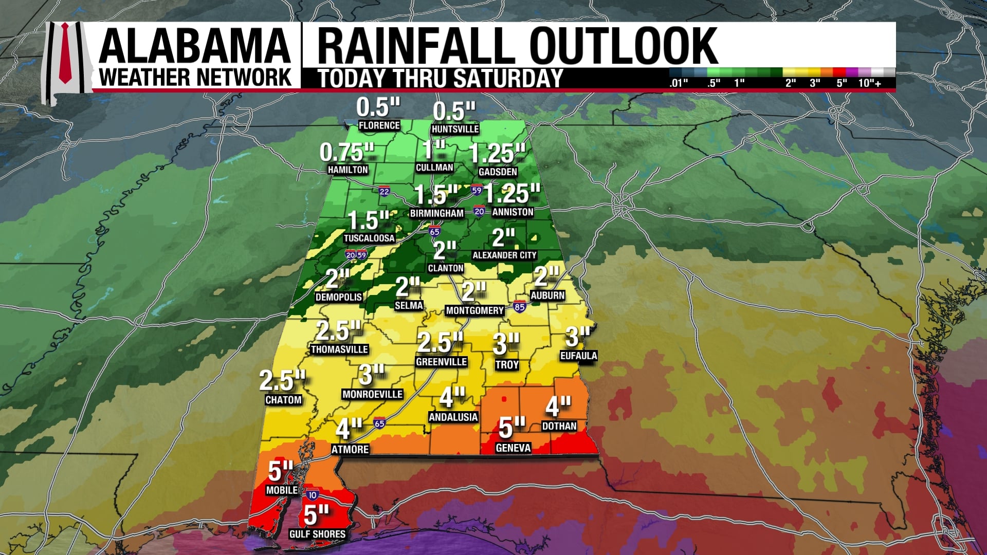 Rainy Sunday, Drying Trend To Follow